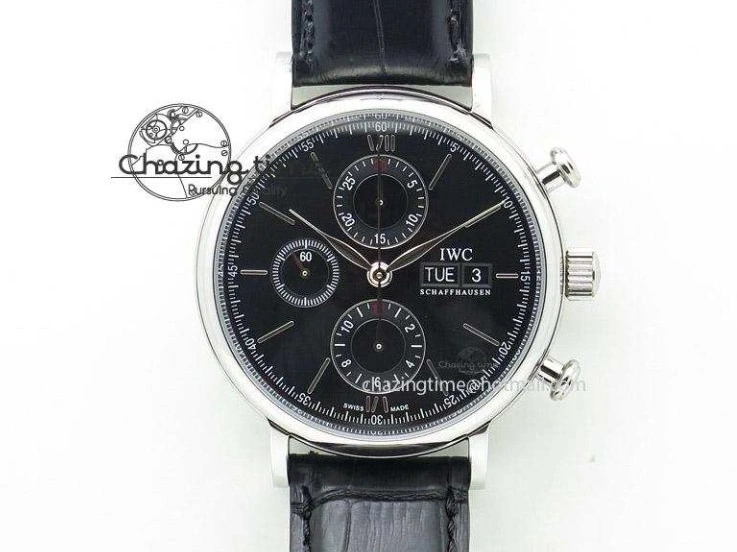 MIROTIME 0520 Classic Aquatimer Chrono IW376803 V6F 1:1 Best Edition Black Dial On SS Bracelet A 7361